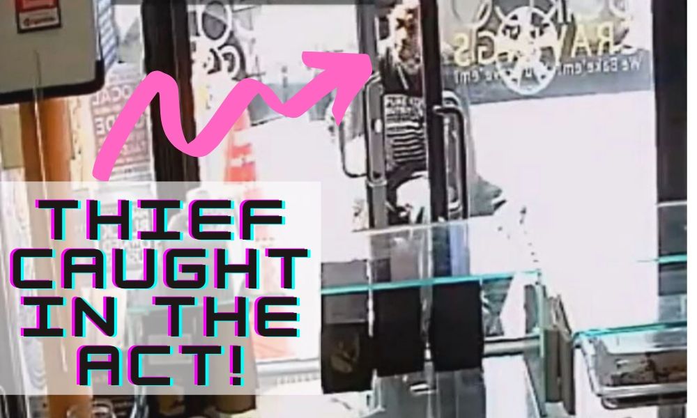 Camera catches thief in the act!