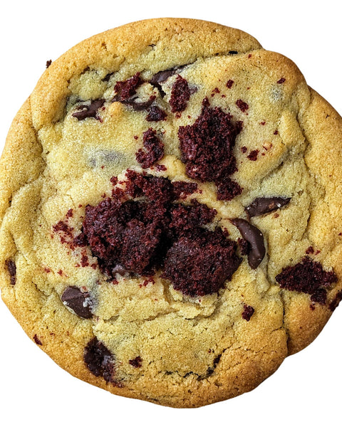 OG Chocolate Chip with Red Velvet Cake