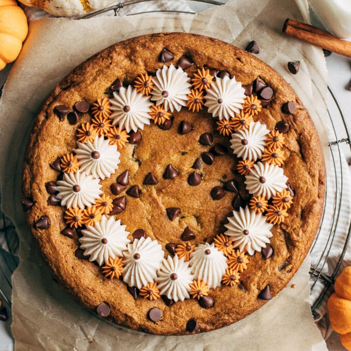 Pumpkin Chocolate Chip Cookie Cake