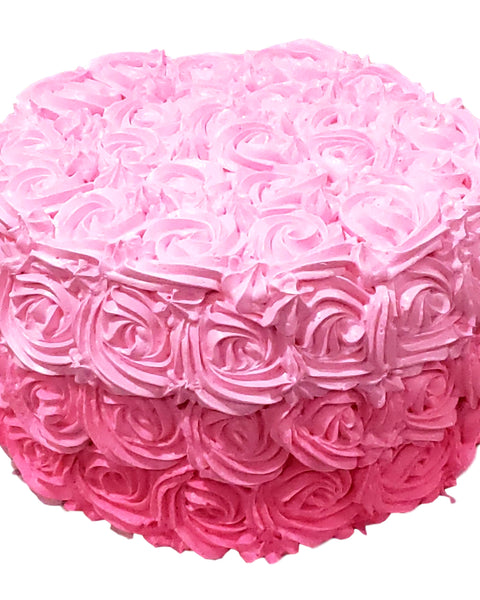 Ombre Rose Cake - Baked Cravings