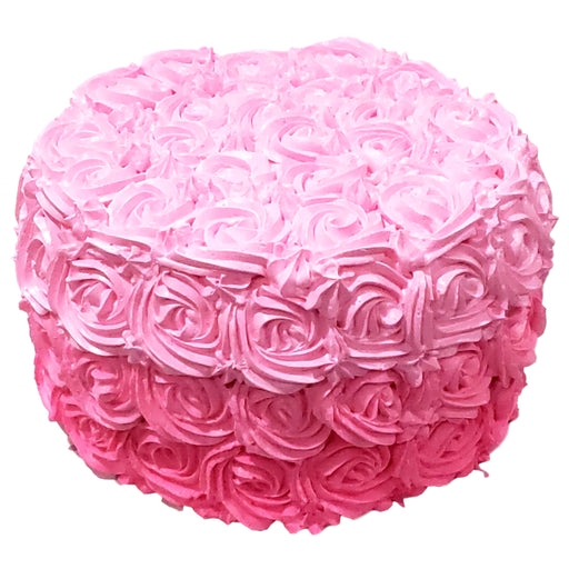 Ombre Rose Cake - Baked Cravings