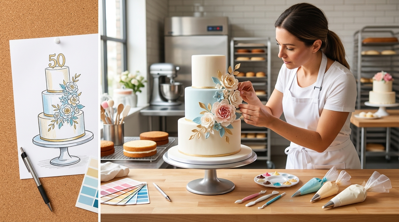How Custom Cakes Are Designed: From Sketch to Reality
