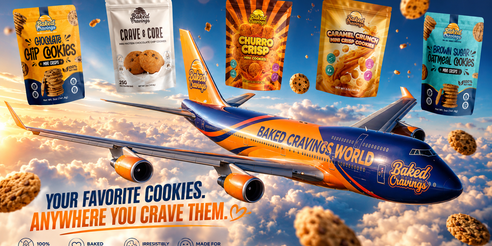 Big News: Baked Cravings Mini Crisps Are Ready For Takeoff—We Now Ship Internationally! ✈️🌍