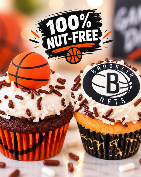 Brooklyn Nets Cupcakes (1/2 Dozen)