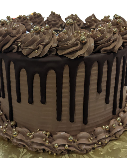 Drip Cake with Gold Pearls