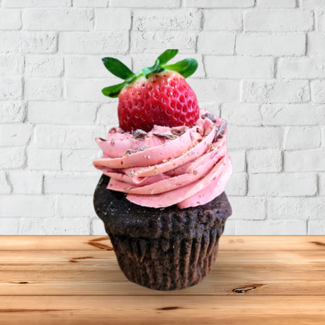 Chocolate Strawberry Cupcake (1/2 Dozen)