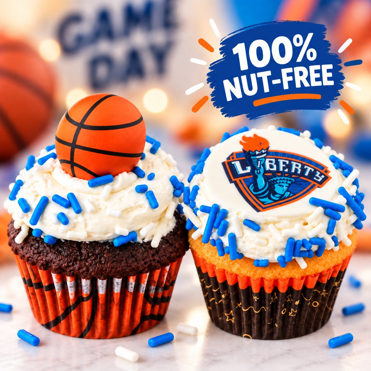 New York Liberty Cupcakes (1/2 Dozen)