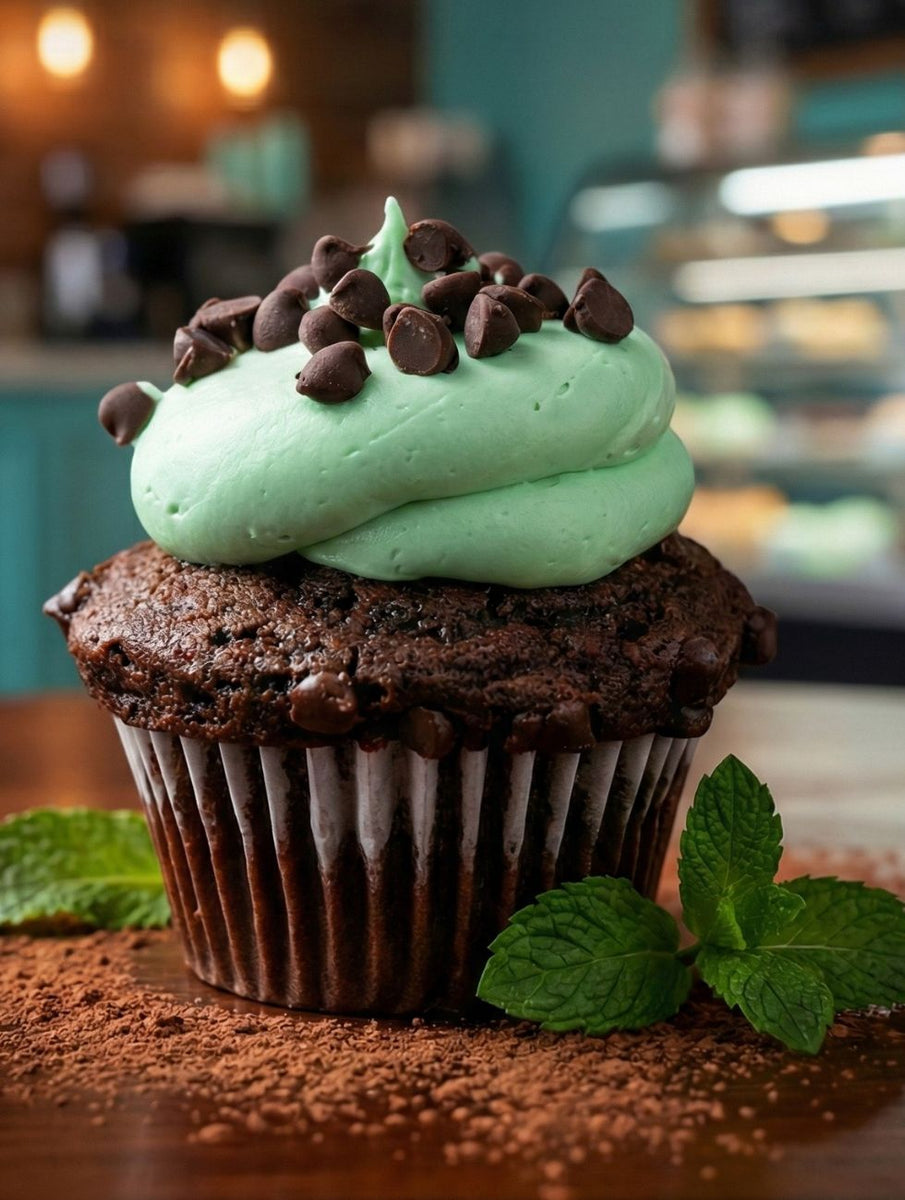 Midnight Mint Eclipse Cupcake