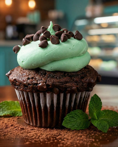 Midnight Mint Eclipse Cupcake