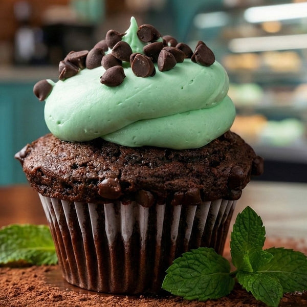 Midnight Mint Eclipse Cupcake