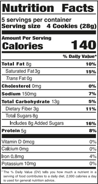 Crave & Core Protein Chocolate Chip Mini Crisp Cookie Bag 5oz.