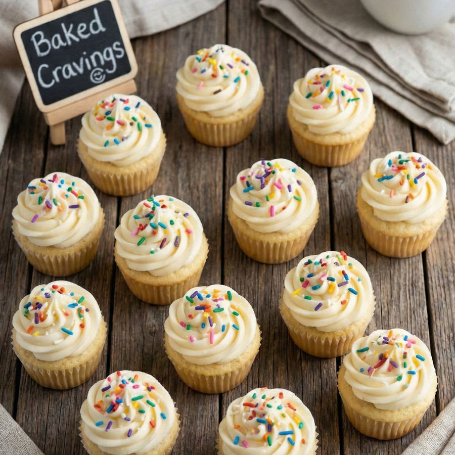 Mini Vanilla Cupcakes (DOZEN)