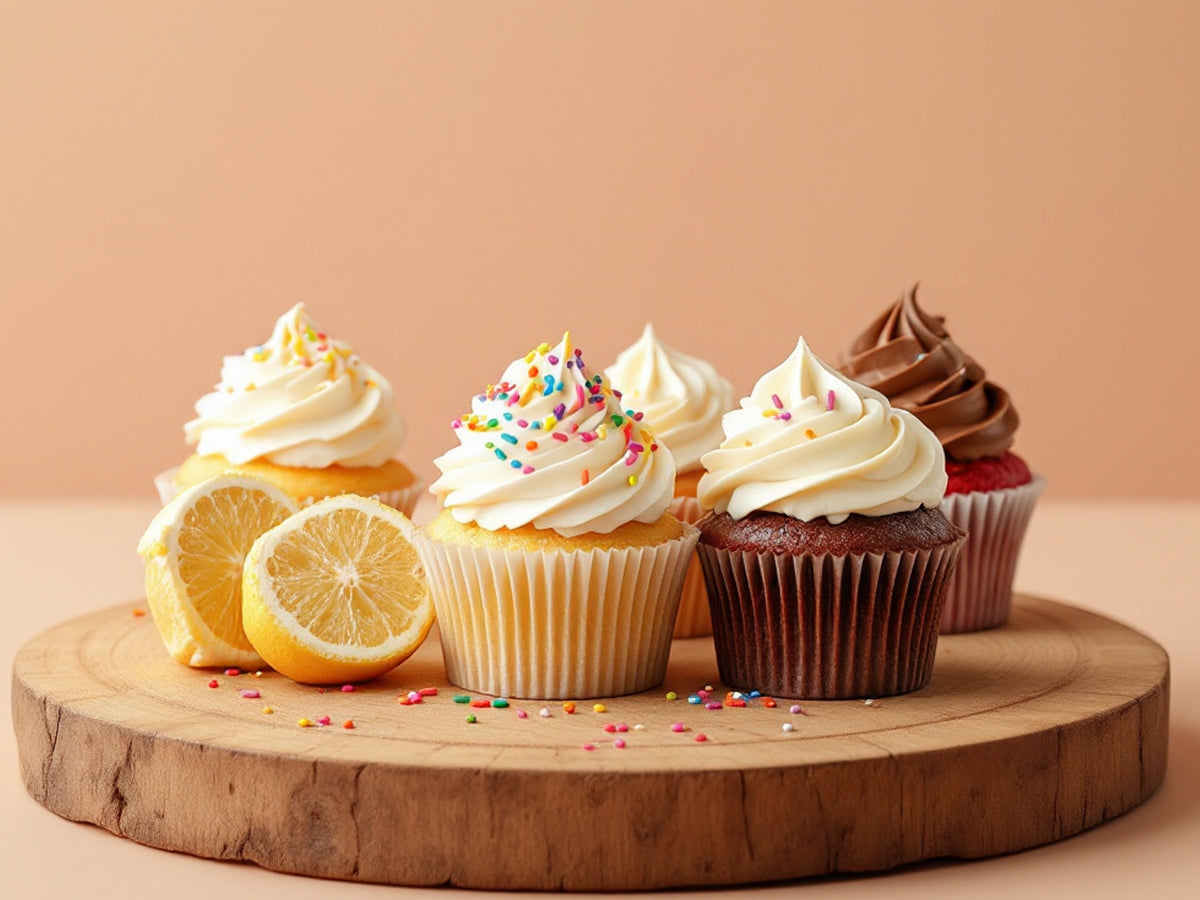 A chocolate cupcake from Baked Cravings topped with creamy frosting