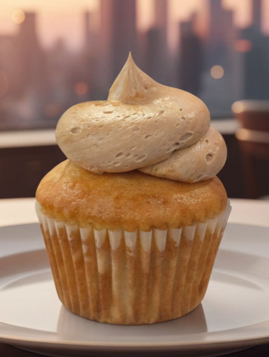 Gluten-Free Vanilla Caramel Cupcake