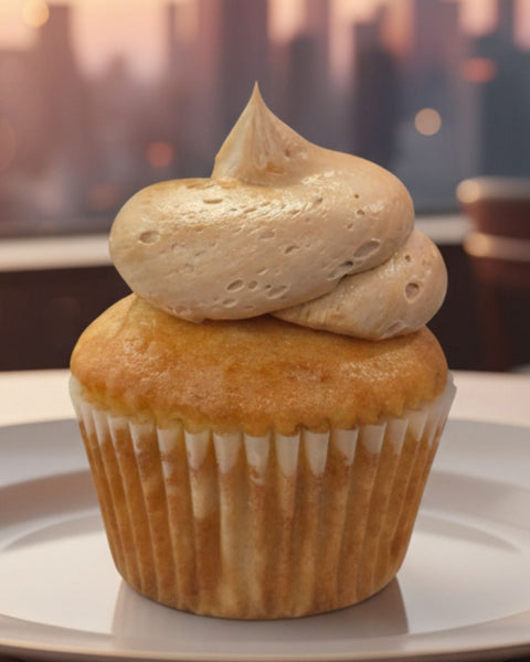 Gluten-Free Vanilla Caramel Cupcake