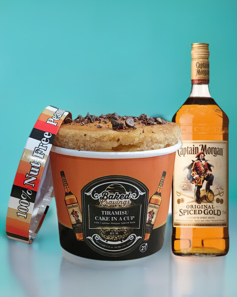 Captain Morgan Spice Rum Tiramisu Cake in a Cup