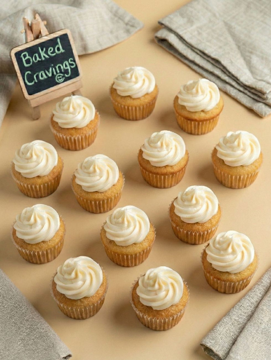 Mini Vegan Vanilla Cupcakes (DOZEN)