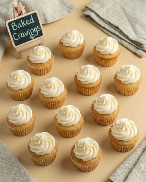 Mini Vegan Vanilla Cupcakes (DOZEN)