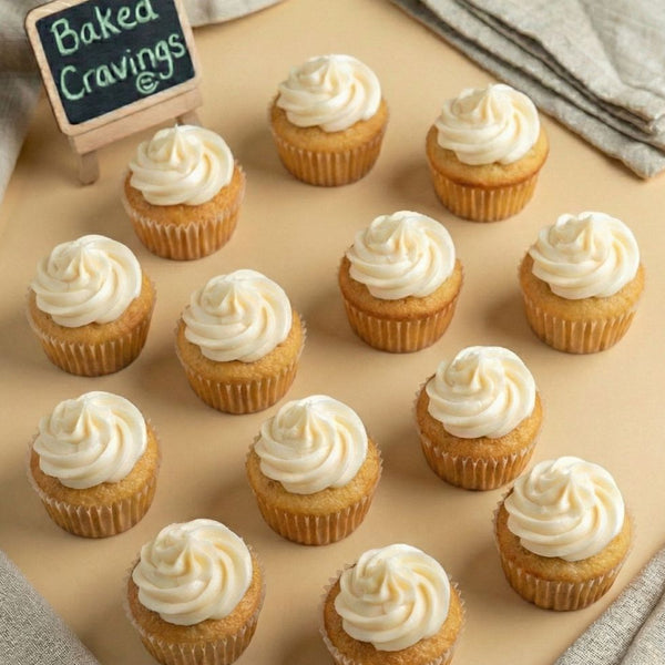 Mini Vegan Vanilla Cupcakes (DOZEN)
