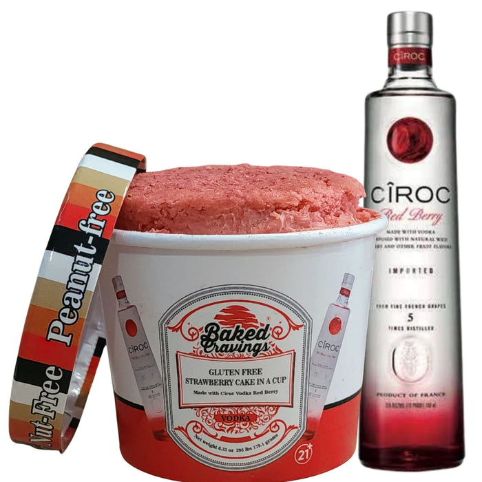 Ciroc Strawberry Cake in a Cup Gluten Free