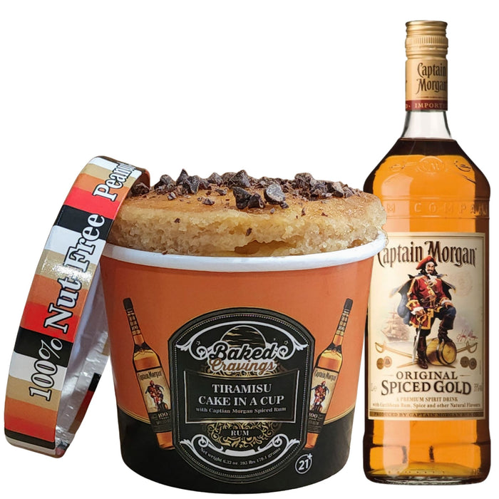 Captain Morgan Spice Rum Tiramisu Cake in a Cup